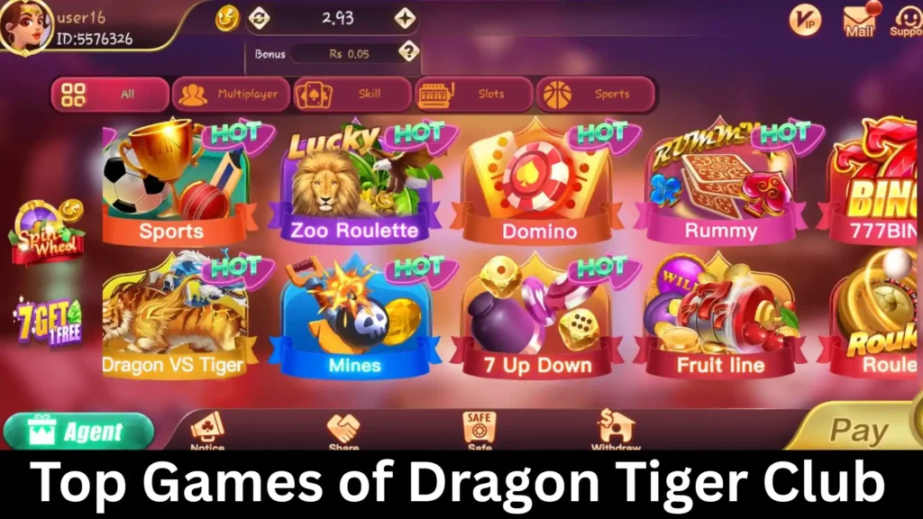 Top Earning Games of Dragon Tiger Club
